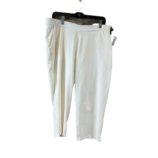 Pants Cropped By Susan Graver In Cream, Size: 12