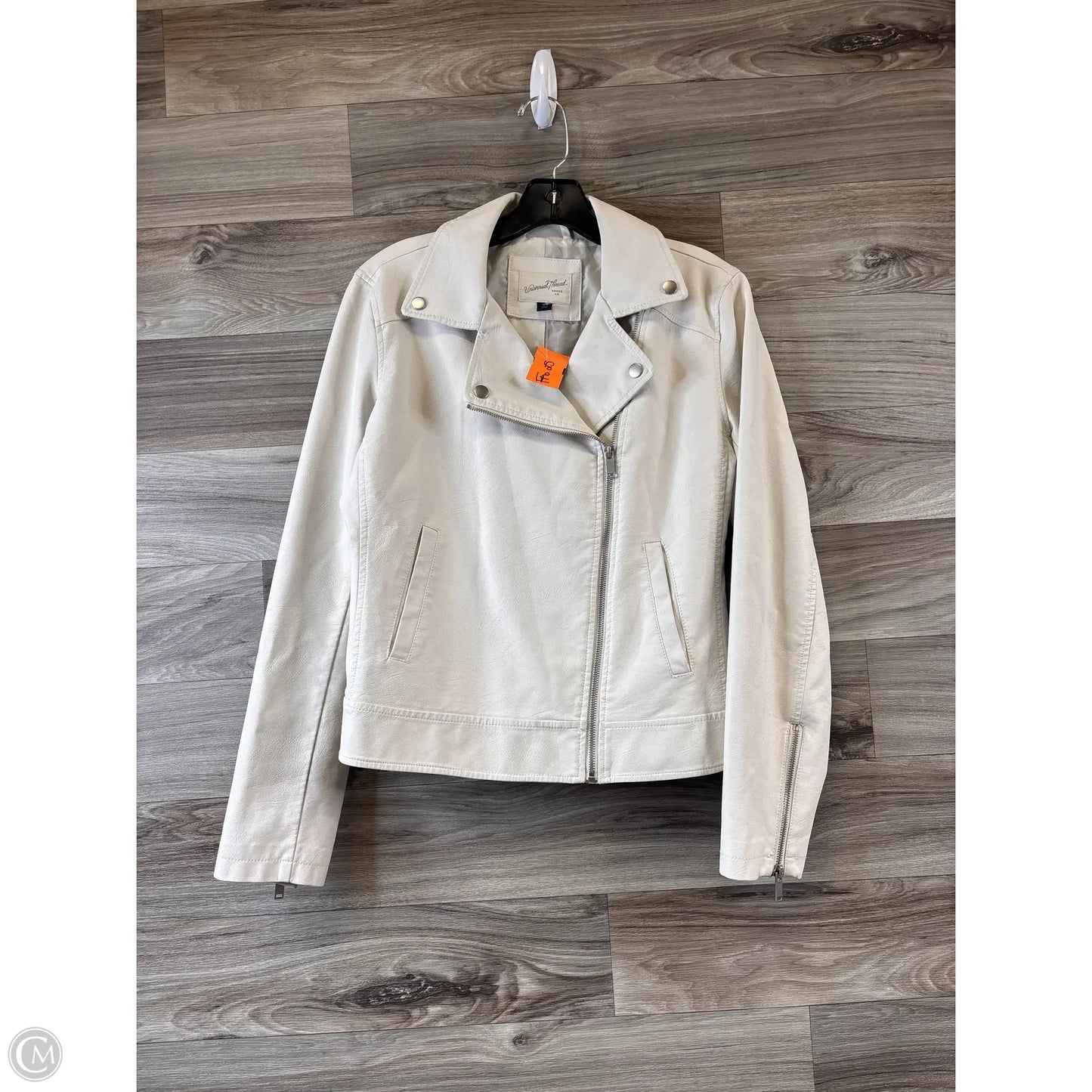 Jacket Moto By Universal Thread In Cream, Size: S