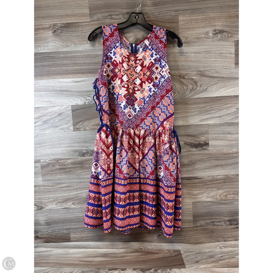 Dress Casual Short By Xhilaration In Orange & Red, Size: Xl