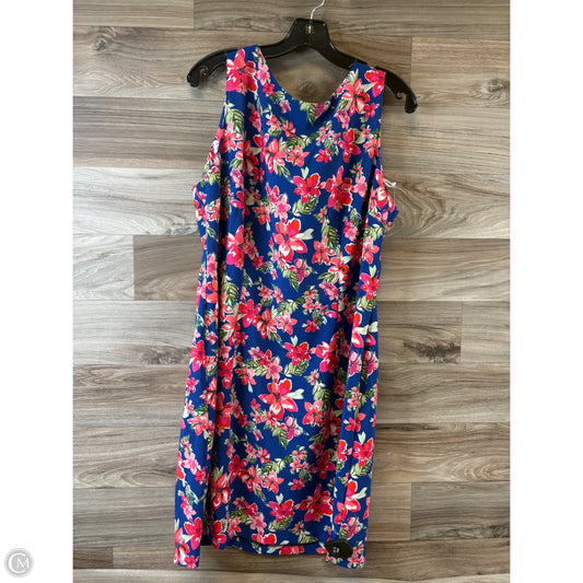 Dress Casual Short By Alyx In Blue & Pink, Size: 1x