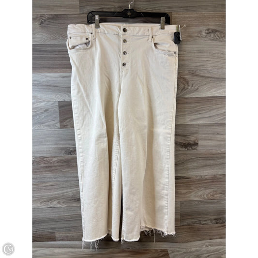Jeans Wide Leg By Time And Tru In Beige, Size: 18