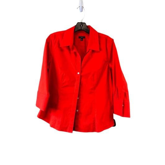 Top Long Sleeve By Talbots In Orange, Size: Mp
