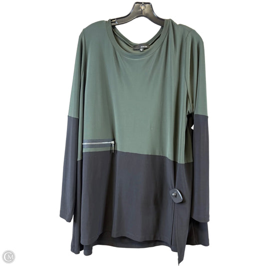Top Long Sleeve By Clothes Mentor In Black & Green, Size: Xl