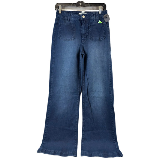 Jeans Wide Leg By Forever 21 In Blue Denim, Size: 4