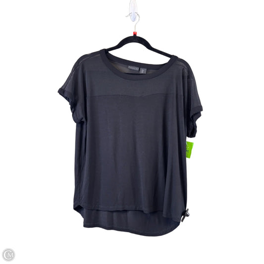 Top Short Sleeve Basic By Tahari By Arthur Levine In Black, Size: L