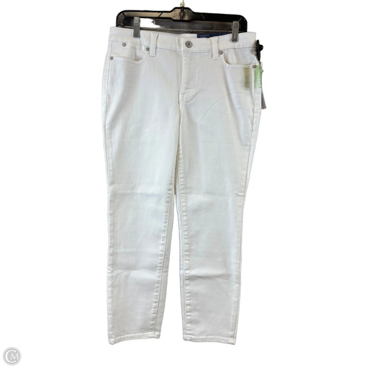 Jeans Straight By Talbots In White, Size: 8p