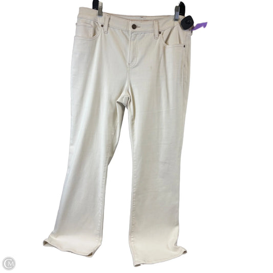 Jeans Flared By Chicos In Ivory, Size: 12