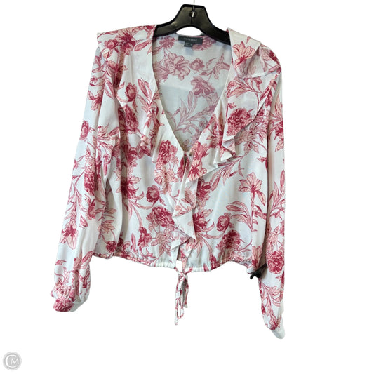 Top Long Sleeve Basic By Primark In Red & White, Size: S