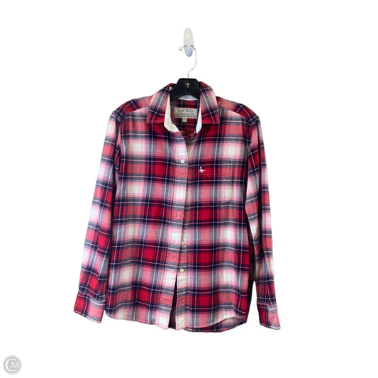 Top Long Sleeve By Clothes Mentor In Red & White, Size: S