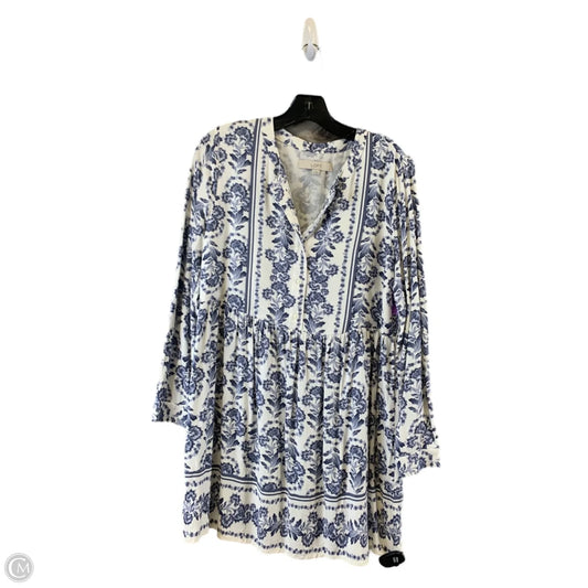 Dress Casual Short By Loft In Blue & White, Size: S