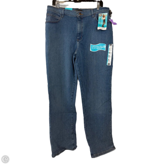 Jeans Straight By Lee In Blue Denim, Size: 16