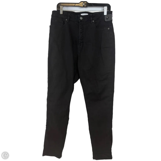 Jeans Skinny By Loft In Black Denim, Size: 12