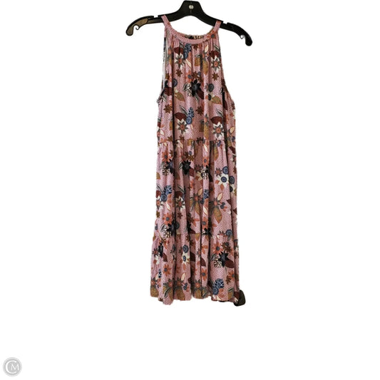 Dress Casual Short By Loft In Orange & Pink, Size: L