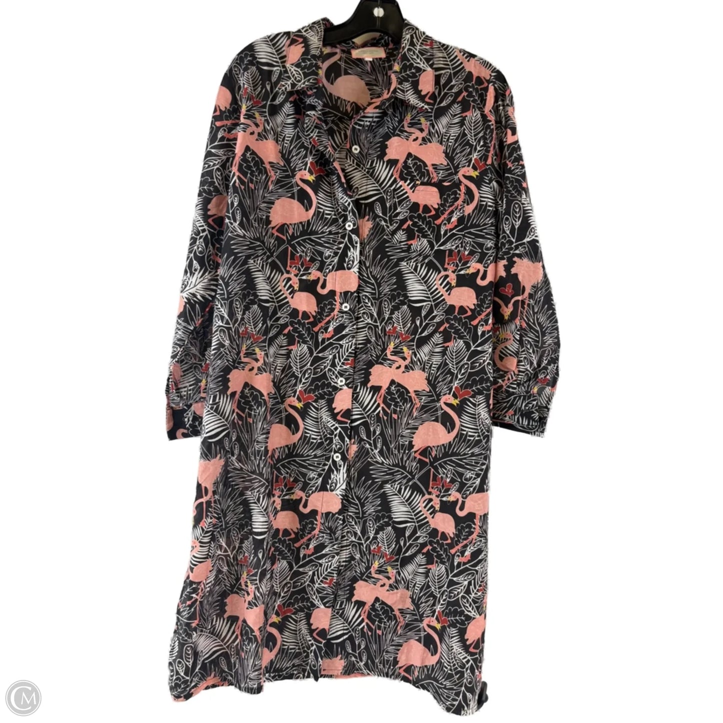 Dress Casual Short By Saccharine In Black & Orange, Size: S