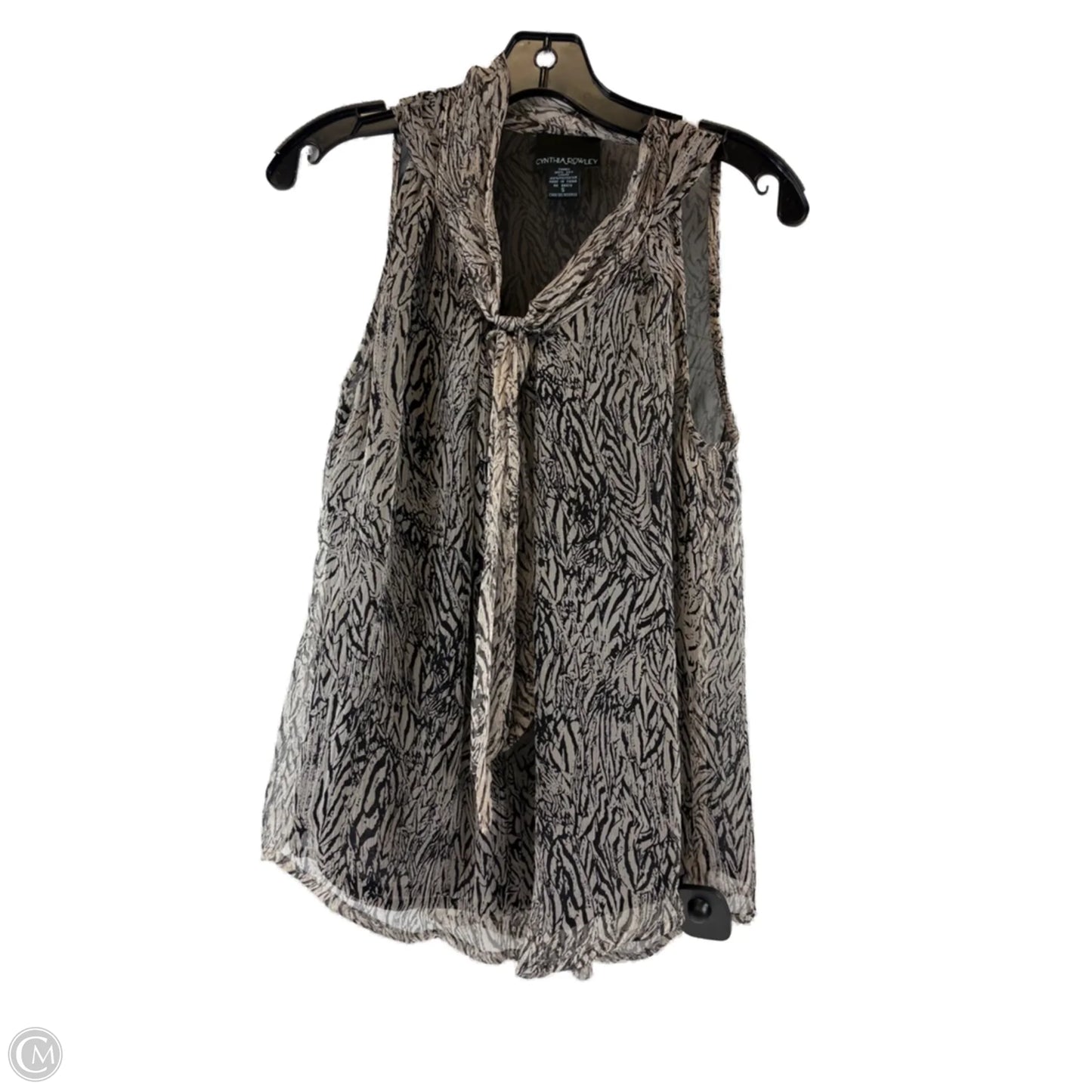 Top Sleeveless Basic By Cynthia Rowley In Black & Brown, Size: S