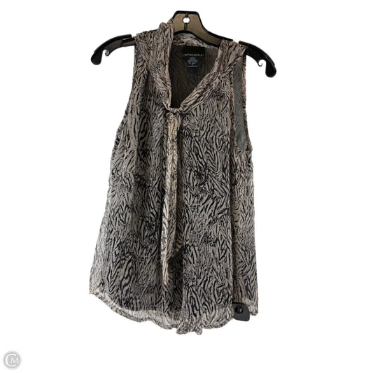 Top Sleeveless Basic By Cynthia Rowley In Black & Brown, Size: S
