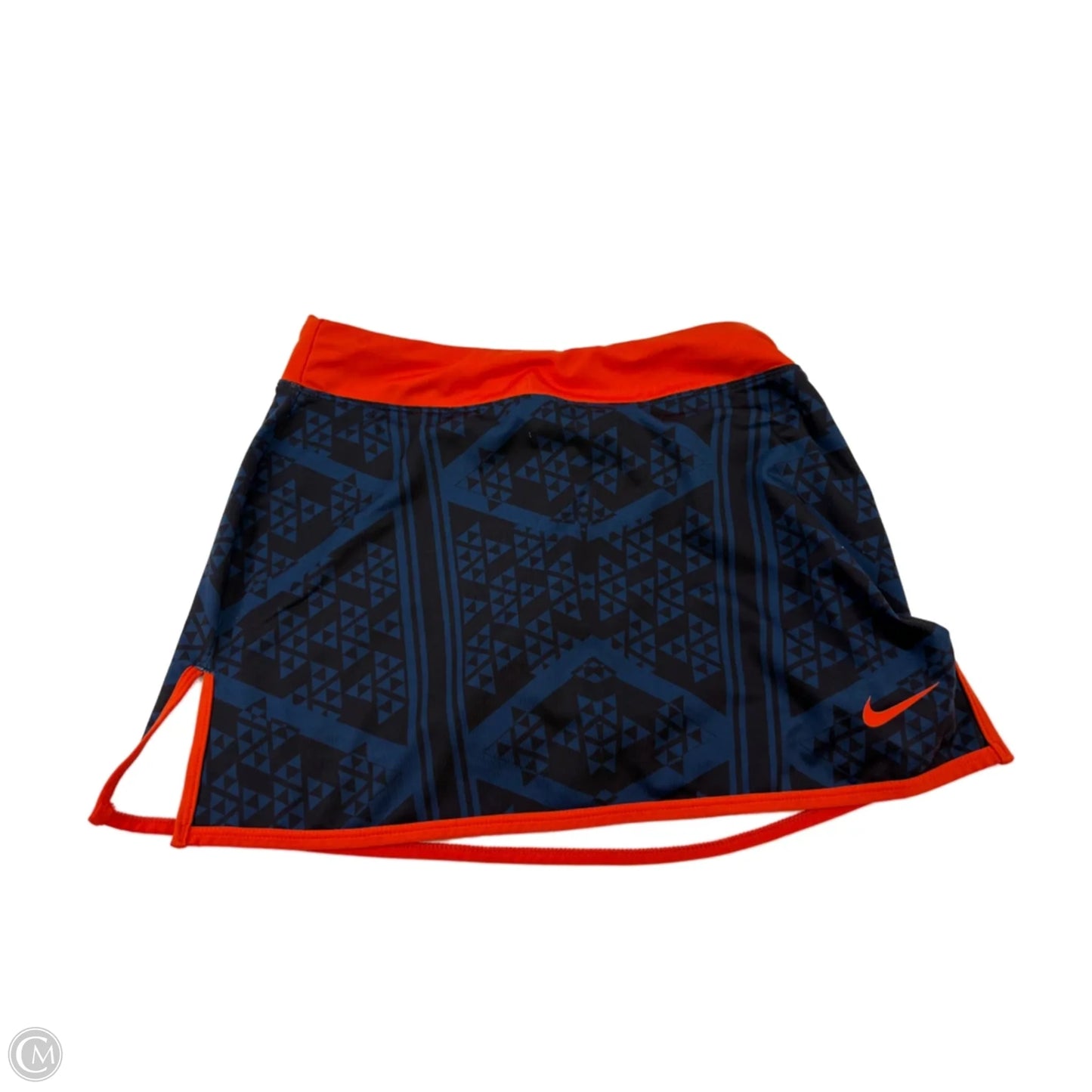 Athletic Skort By Nike Apparel In Blue & Orange, Size: 6