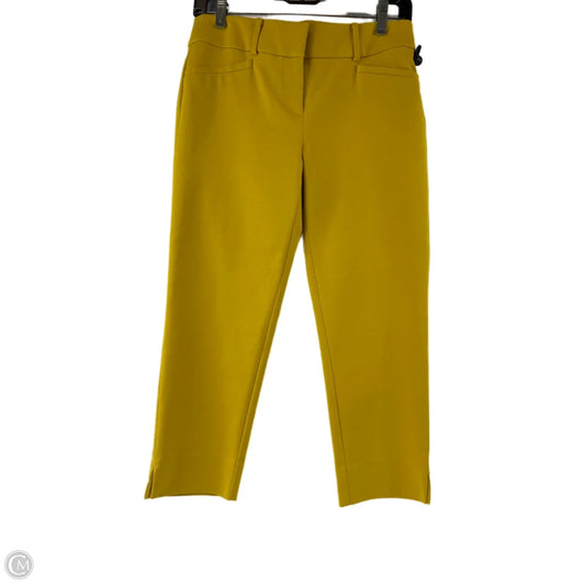 Pants Cropped By Loft In Yellow, Size: 4p