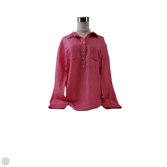 Top Long Sleeve By Talbots In Pink, Size: L