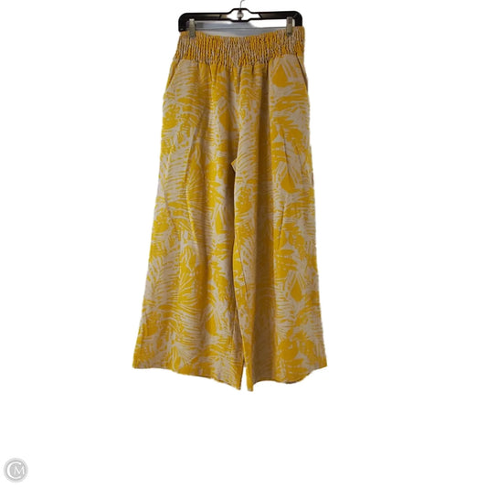 Pants Wide Leg By T Tahari In Tan & Yellow, Size: 12