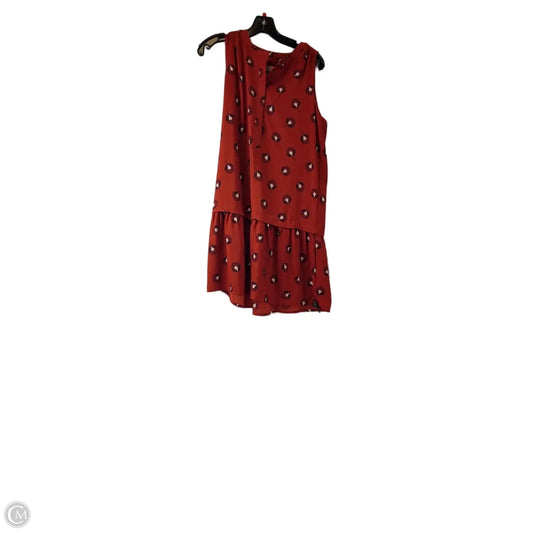 Dress Casual Midi By Loft In Orange & White, Size: S