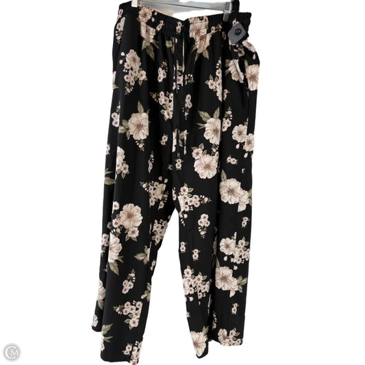 Pants Wide Leg By Shein In Black & Cream, Size: 22