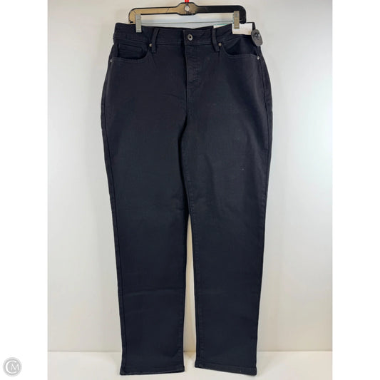 Jeans Straight By Style And Company In Black Denim, Size: 16