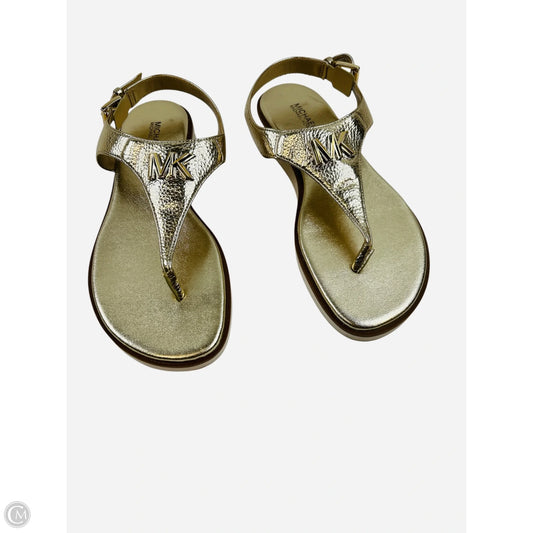 Sandals Flats By Michael By Michael Kors In Gold, Size: 7