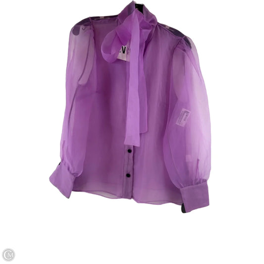 Top Long Sleeve By Zara In Purple, Size: S
