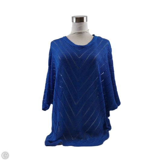 Top Short Sleeve By Shein In Blue, Size: 2x