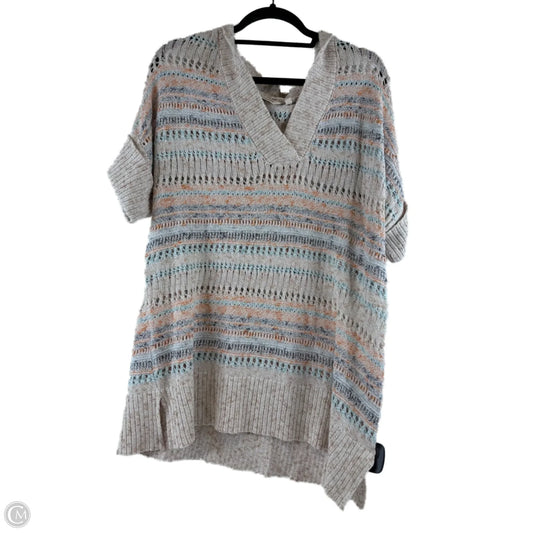 Sweater Short Sleeve By Soft Surroundings In Orange & Tan, Size: S