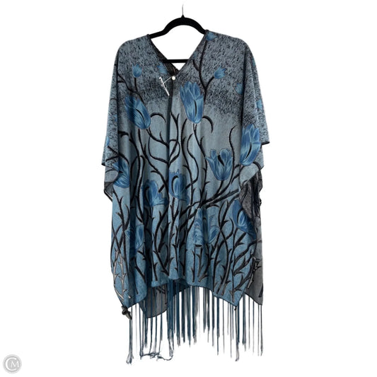 Poncho By Cmf In Black & Blue, Size: Osfm