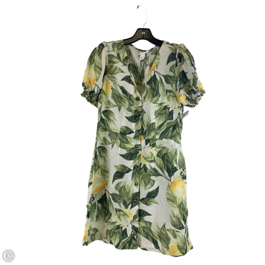 Dress Casual Short By H&m In Green & Yellow, Size: S