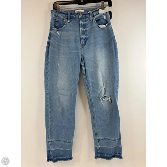 Jeans Straight By Abercrombie And Fitch In Blue Denim, Size: 4
