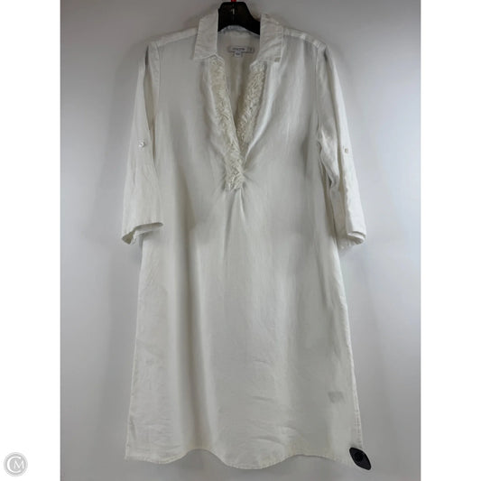 Dress Casual Midi By Chicos In White, Size: Xs