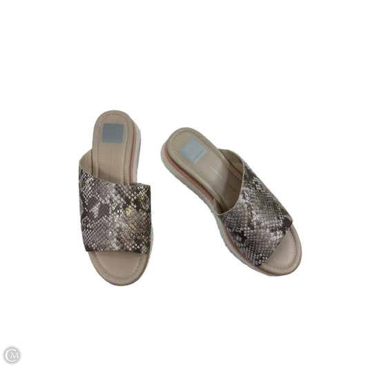 Sandals Heels Platform By Dolce Vita In Snakeskin Print, Size: 8.5