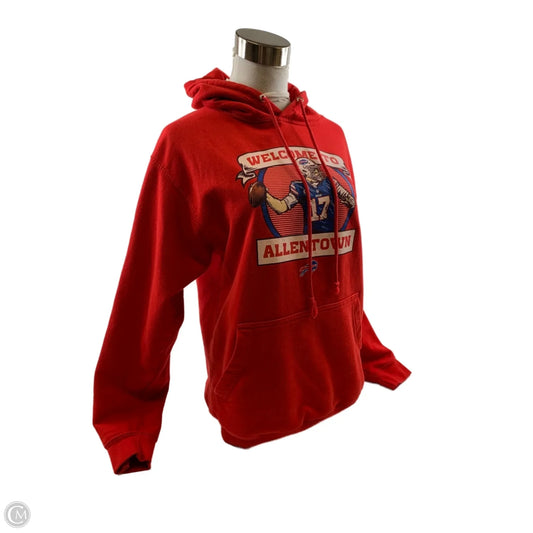 Athletic Sweatshirt Hoodie By Clothes Mentor In Blue Red & White, Size: S
