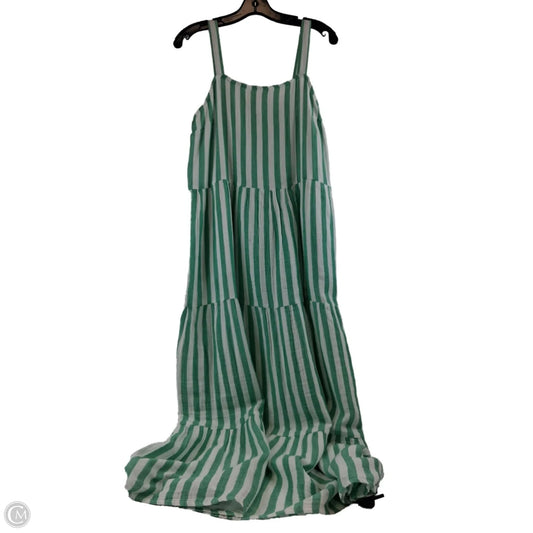 Dress Casual Maxi By Sonoma In Green & White, Size: M