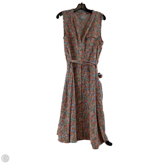 Dress Casual Midi By Croft And Barrow In Blue & Orange, Size: Xlp