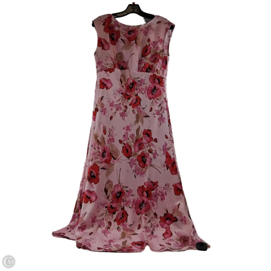 Dress Casual Maxi By Talbots In Pink & Red, Size: S