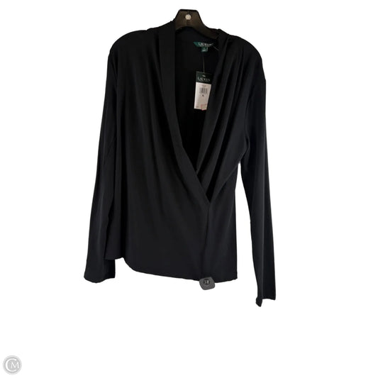 Top Long Sleeve By Lauren By Ralph Lauren In Black, Size: Xl