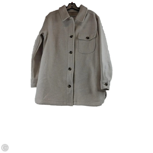 Jacket Shirt By Old Navy In Cream, Size: M