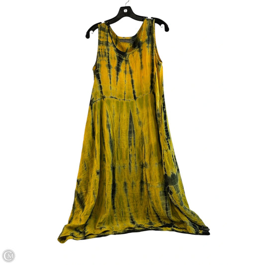 Dress Casual Midi By Clothes Mentor In Black & Yellow, Size: Xs