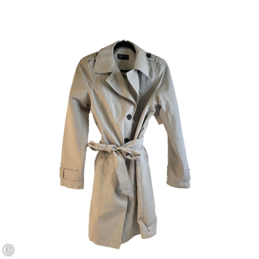 Coat Trench Coat By Clothes Mentor In Grey, Size: L