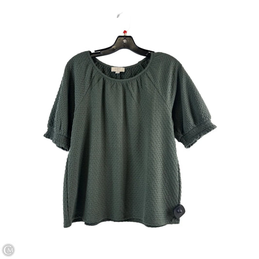 Top Short Sleeve By Loft In Green, Size: Mp