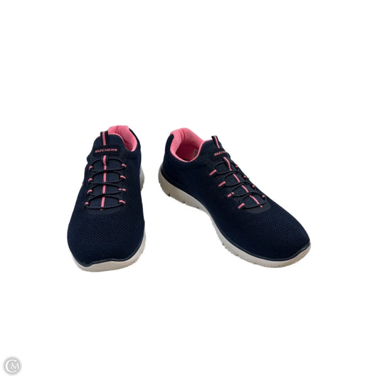 Shoes Sneakers By Skechers In Blue & Pink, Size: 8.5