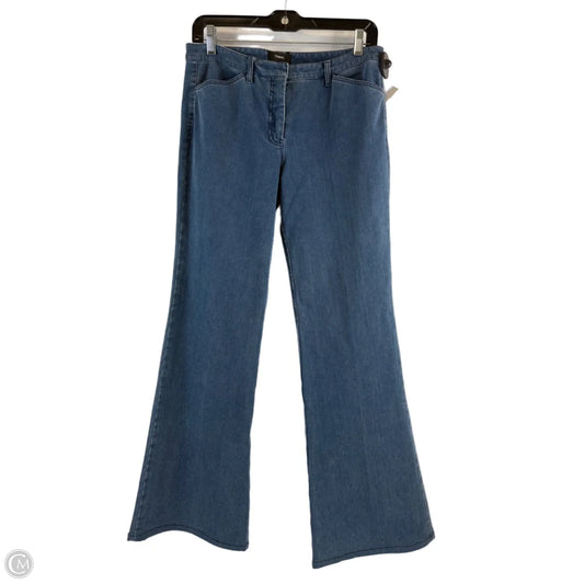 Jeans Flared By Theory In Blue Denim, Size: 6