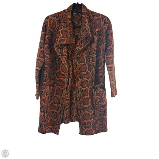 Sweater Cardigan By Clothes Mentor In Black & Tan, Size: S