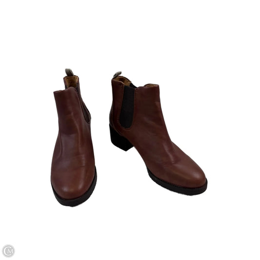Boots Ankle Heels By Hush Puppies In Brown, Size: 11