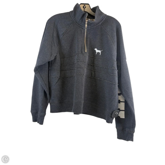 Top Long Sleeve By Pink In Grey & White, Size: M